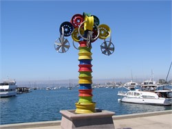 Art & Car Parts: A San Diego Artwork Features Use Rims